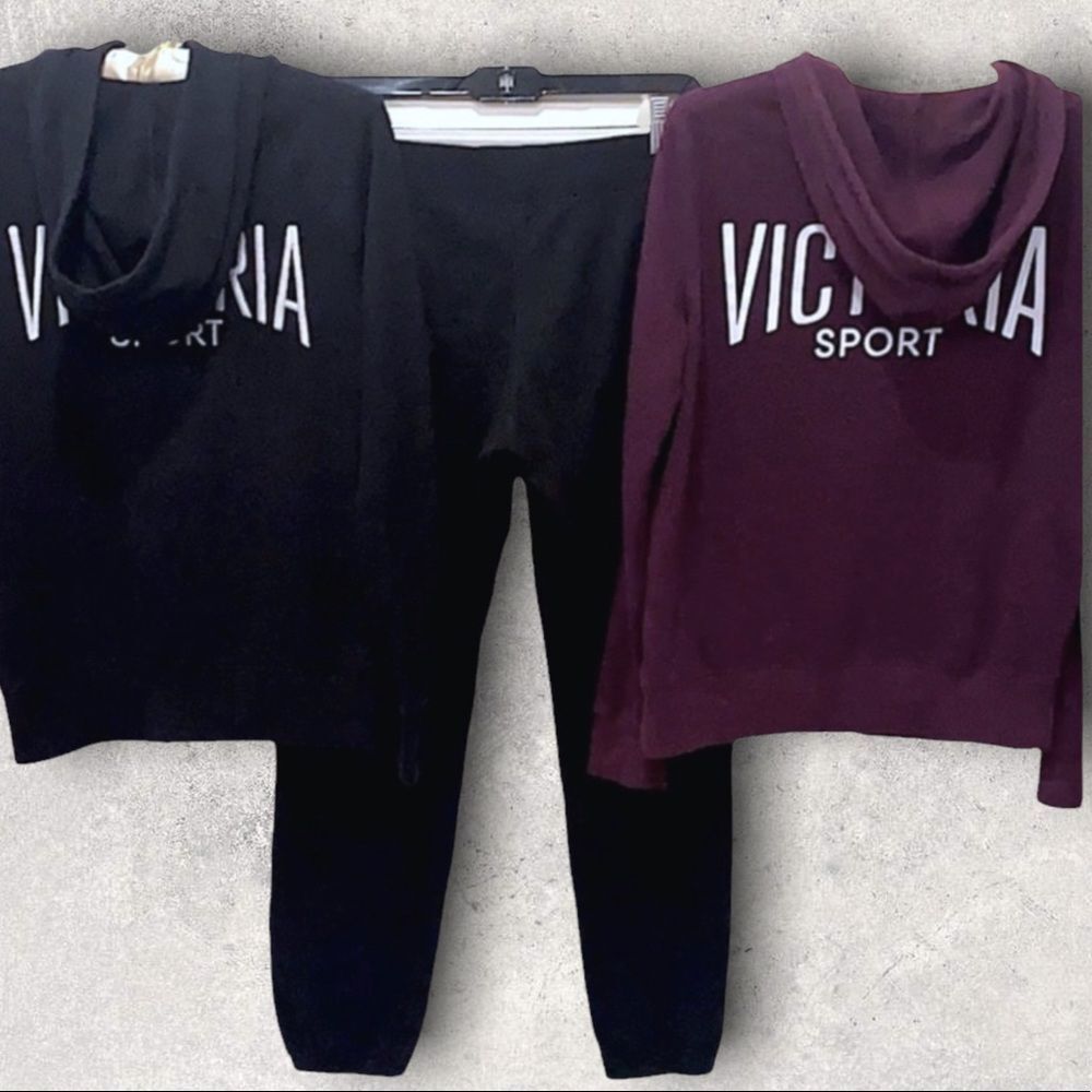 Victoria Sport VSX LOT of 2 Hoodies & 1 Joggers Matching Set XS & Small